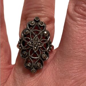Marcasite 925 Ring, Size 6.5